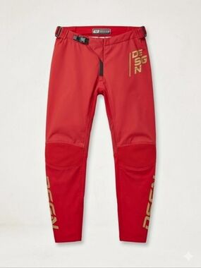 59 Ortiz Design Moto BMX Racing Pants Red Tapered Fit Men's Size 32